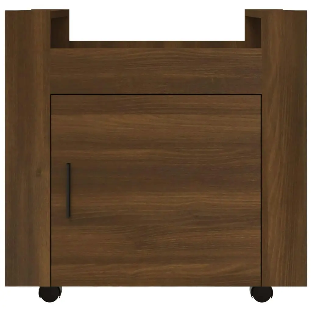 Desk Trolley Brown Oak 60x45x60 cm Engineered Wood 816615