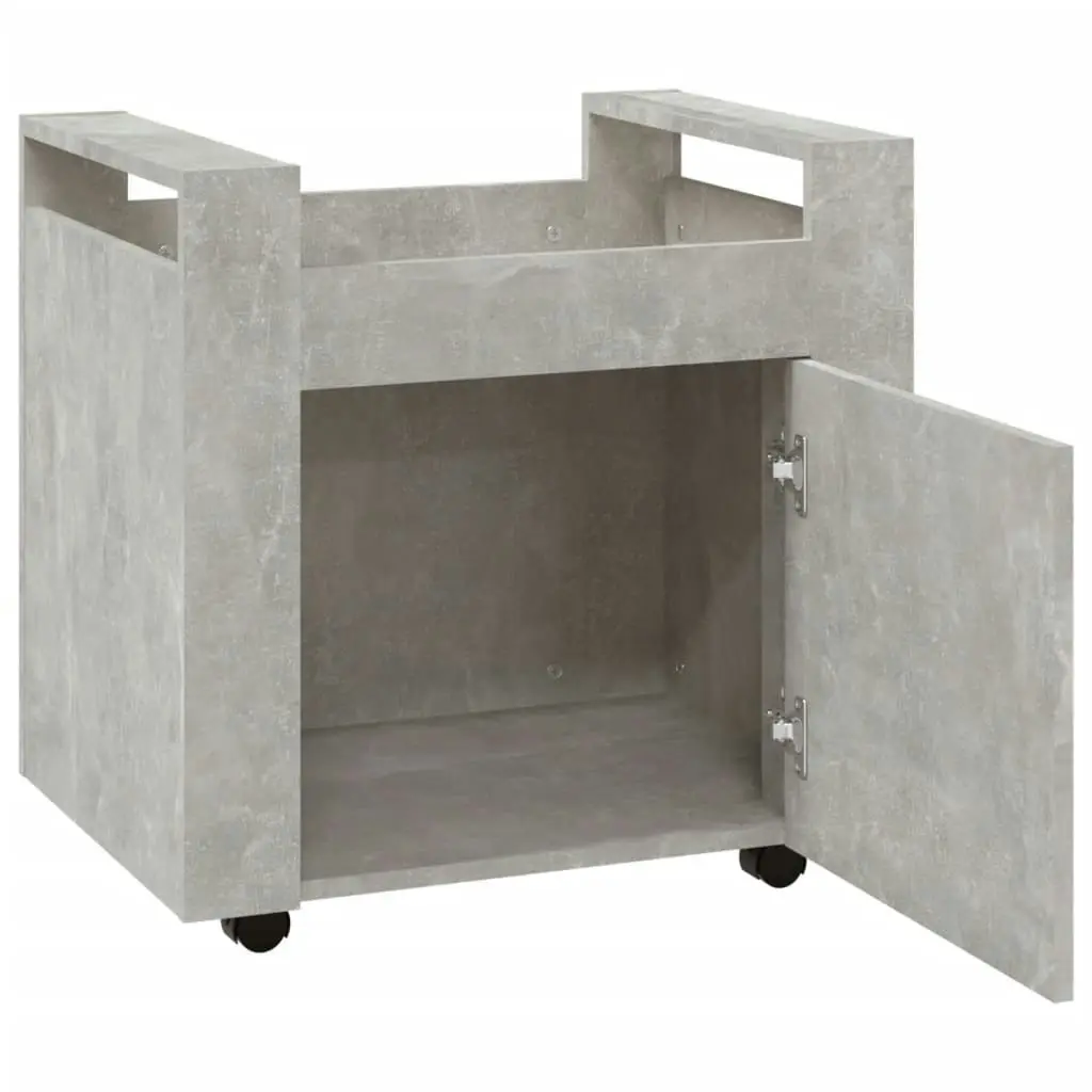 Desk Trolley Concrete Grey 60x45x60 cm Engineered Wood 816612