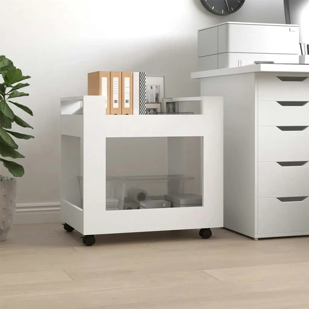 Desk Trolley White 60x45x60 cm Engineered Wood 816600