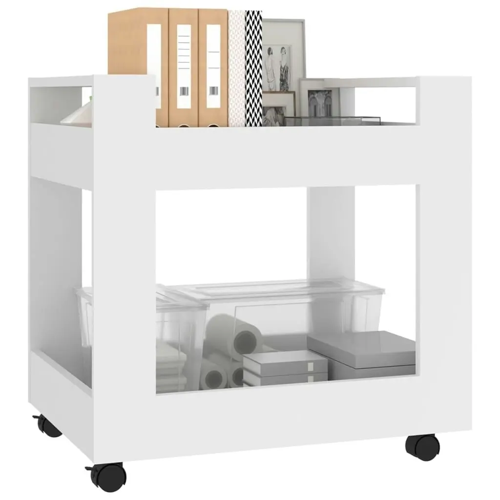 Desk Trolley White 60x45x60 cm Engineered Wood 816600