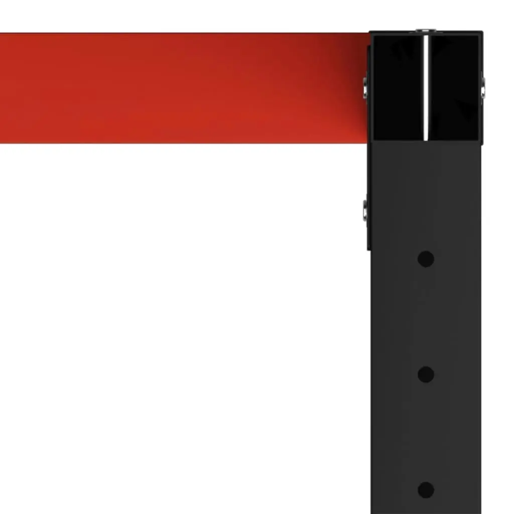 Work Bench Frame Metal 120x57x79 cm Black and Red 147928