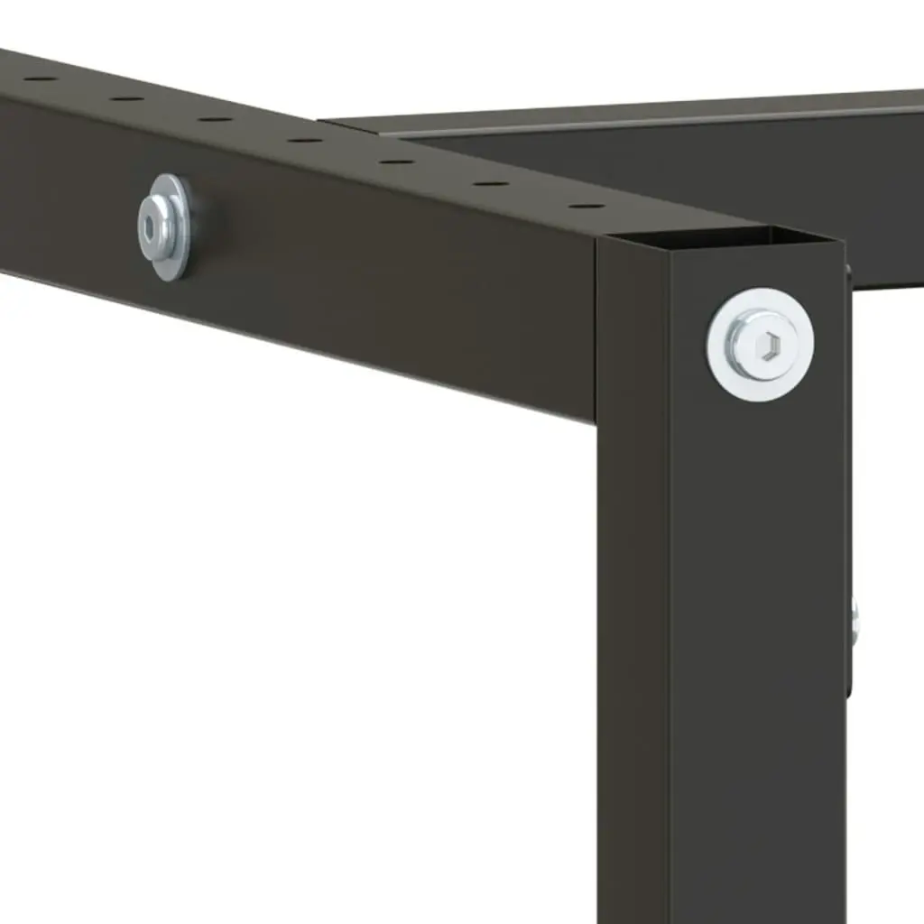 Work Bench Frame Matte Black and Matte Red 220x57x79 cm Metal 151458