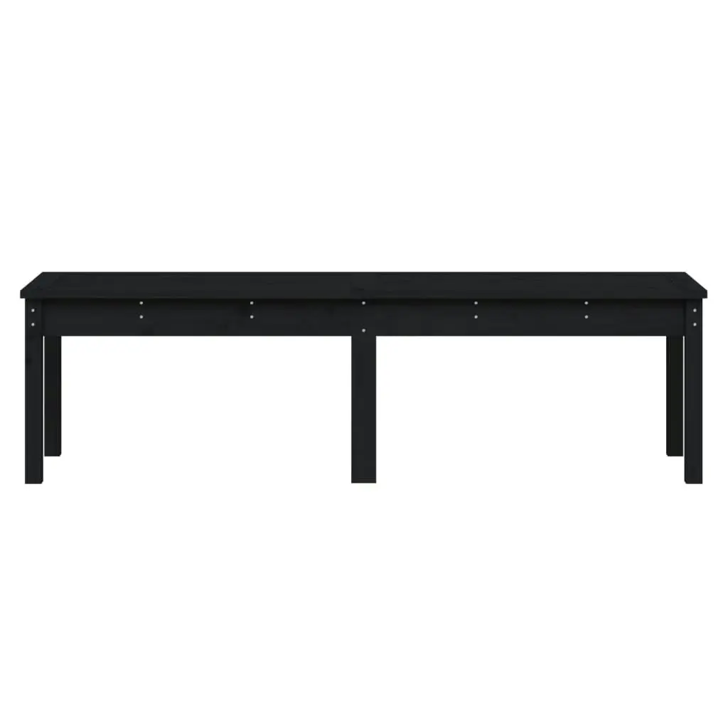 2-Seater Garden Bench Black 159.5x44x45 cm Solid Wood Pine 824015