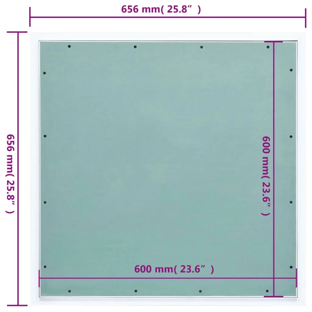 Access Panel with Aluminium Frame and Plasterboard 600x600 mm 145103