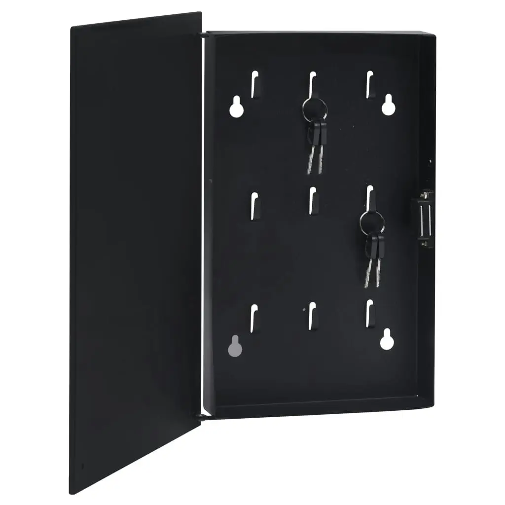 Key Box with Magnetic Board Black 30x20x5.5 cm 322779