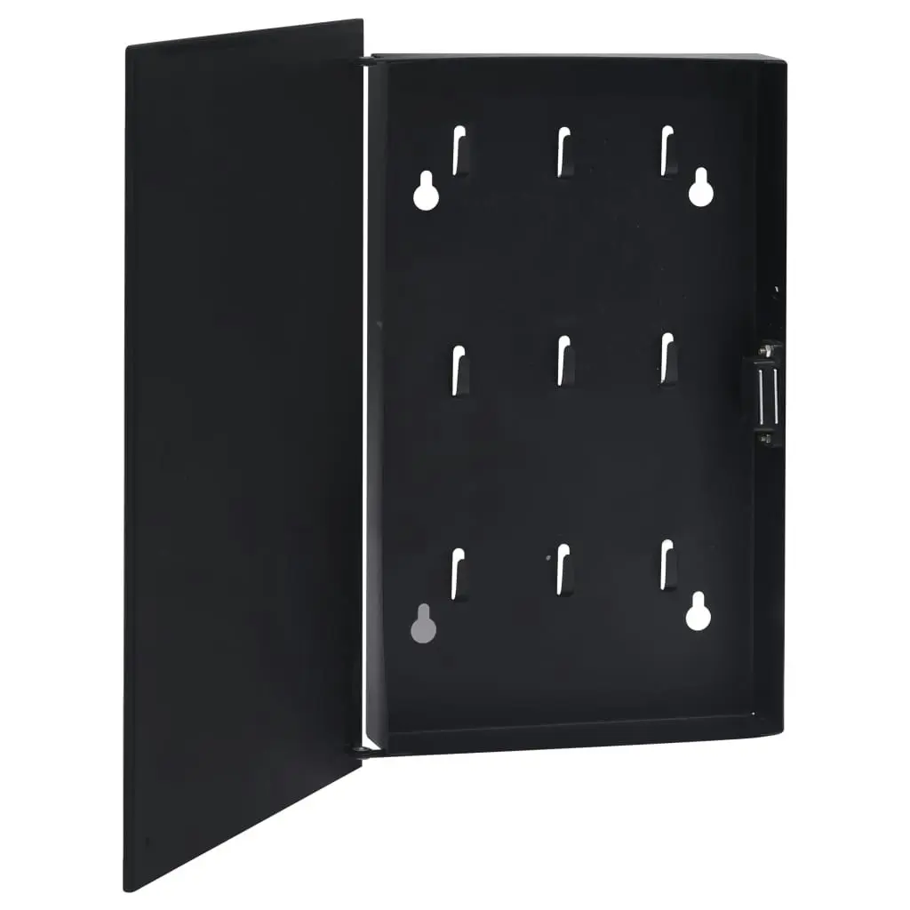 Key Box with Magnetic Board Black 30x20x5.5 cm 322779