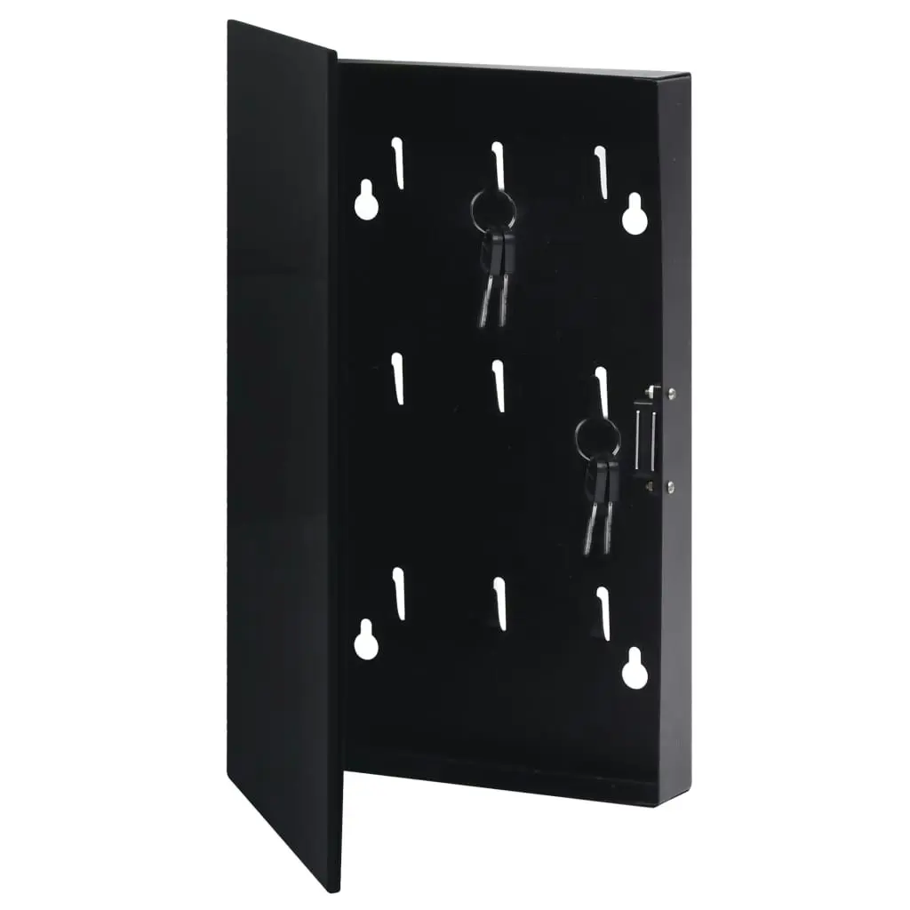 Key Box with Magnetic Board Black 30x20x5.5 cm 322779