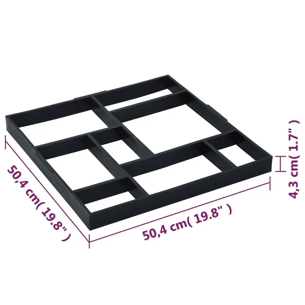 Pavement Moulds 2 pcs 50.4x50.4x4.3 cm Plastic 48611