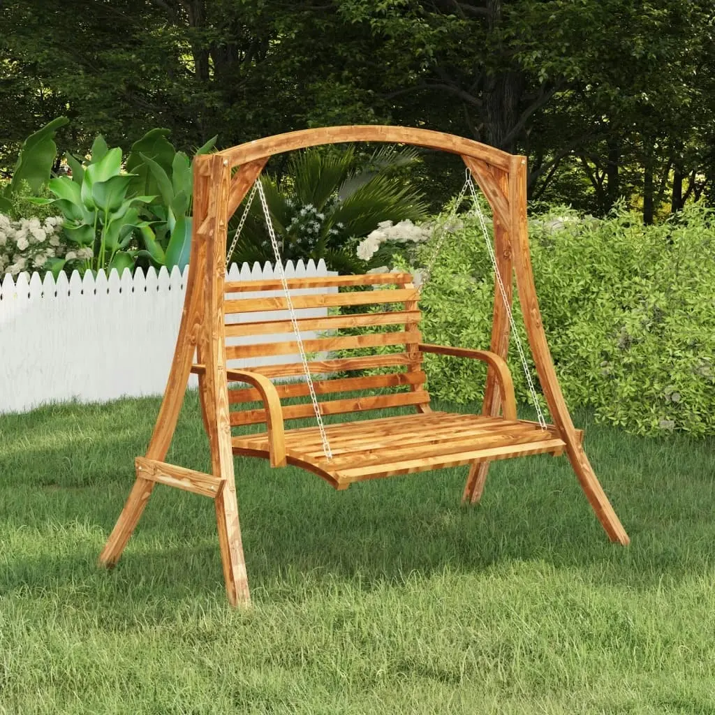 Swing Frame Solid Bent Wood with Teak Finish 313934