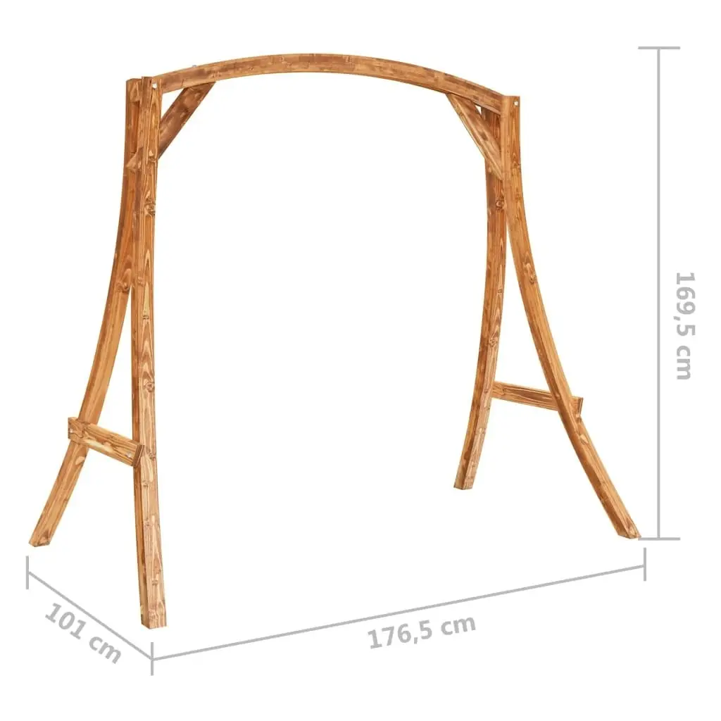 Swing Frame Solid Bent Wood with Teak Finish 313934