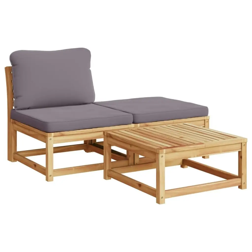 11 Piece Garden Lounge Set with Cushions Solid Wood Acacia 3214320