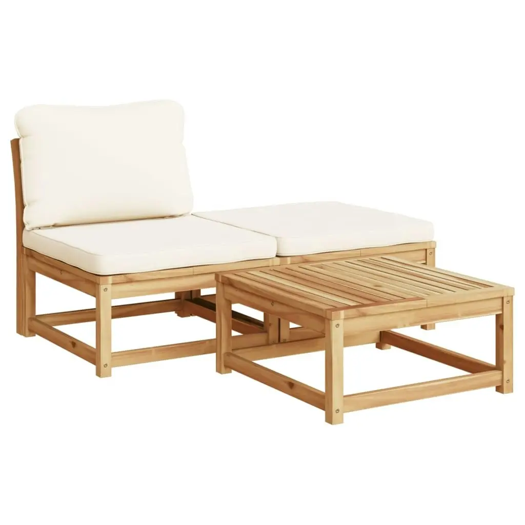 11 Piece Garden Lounge Set with Cushions Solid Wood Acacia 3214297