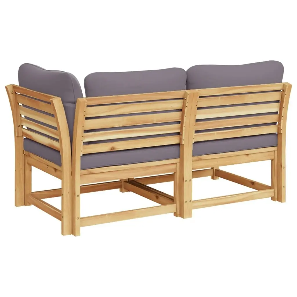 2 Piece Garden Lounge Set with Cushions Solid Wood Acacia 366498