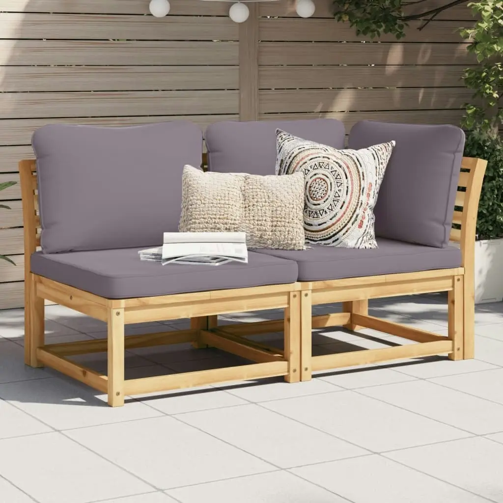 2 Piece Garden Lounge Set with Cushions Solid Wood Acacia 366498