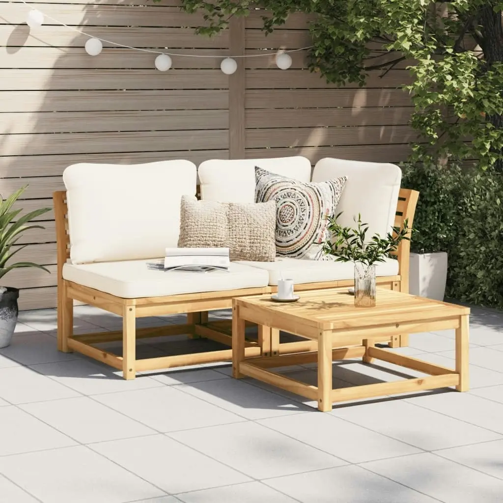 2 Piece Garden Lounge Set with Cushions Solid Wood Acacia 366492