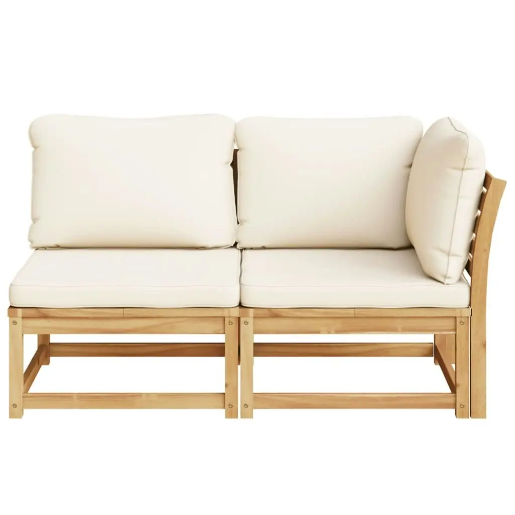 2 Piece Garden Lounge Set with Cushions Solid Wood Acacia 366492