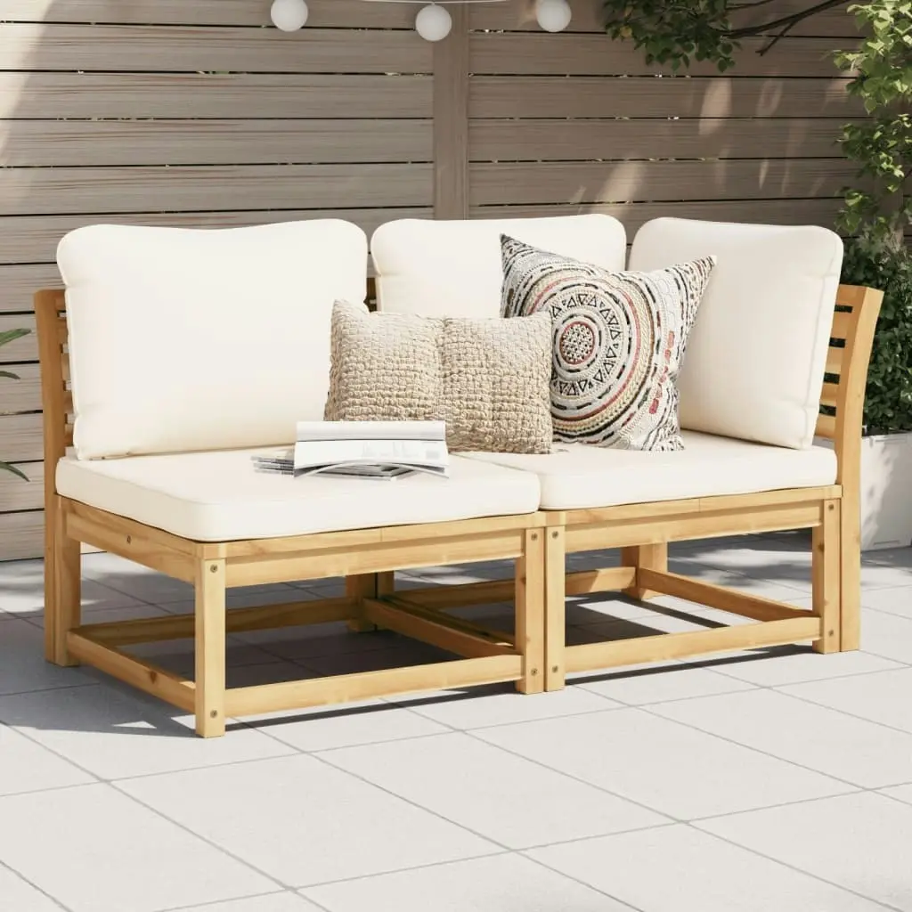 2 Piece Garden Lounge Set with Cushions Solid Wood Acacia 366492