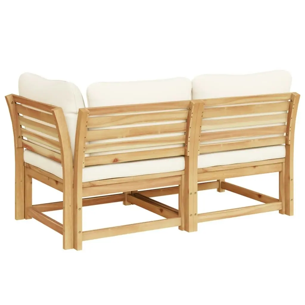 2 Piece Garden Lounge Set with Cushions Solid Wood Acacia 366492