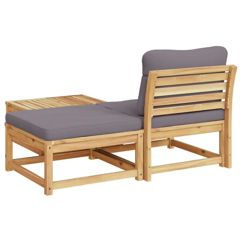 3 Piece Garden Lounge Set with Cushions Solid Wood Acacia 366497