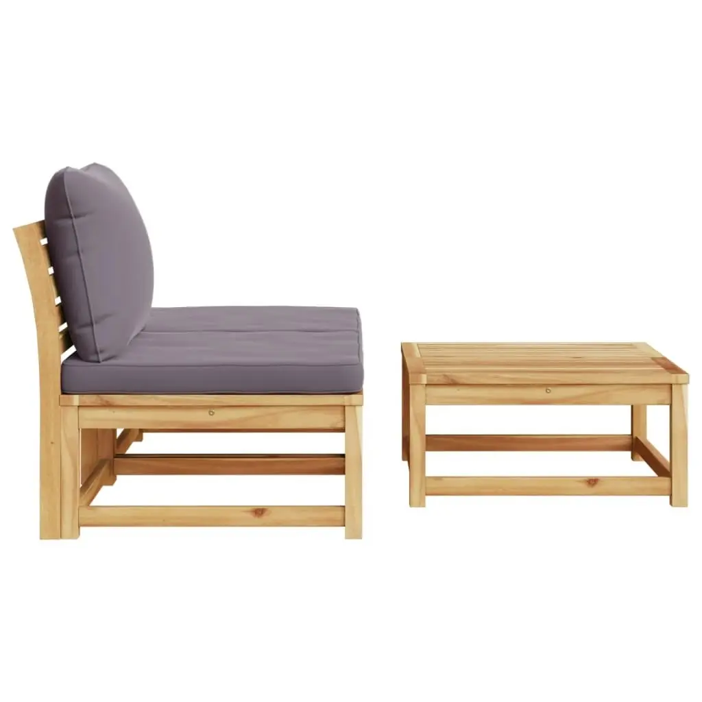 3 Piece Garden Lounge Set with Cushions Solid Wood Acacia 366497