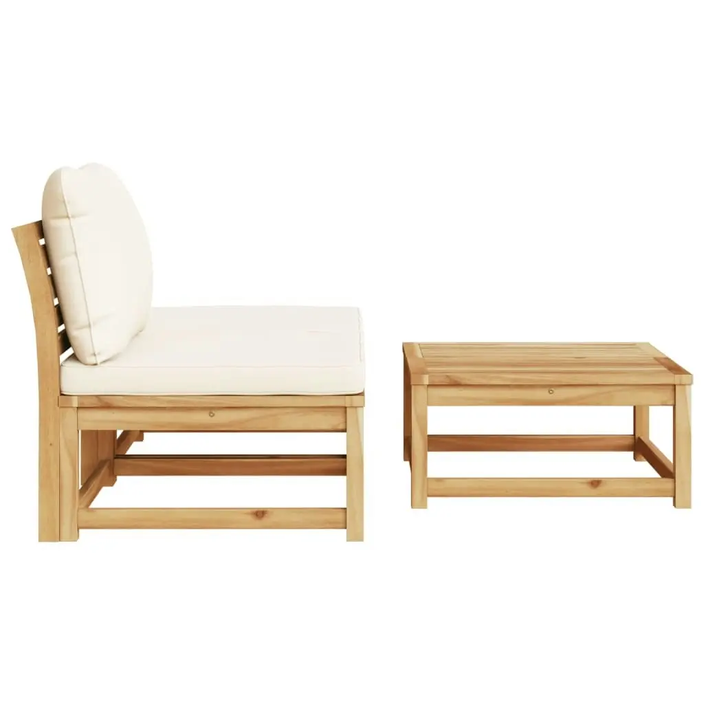 3 Piece Garden Lounge Set with Cushions Solid Wood Acacia 366491