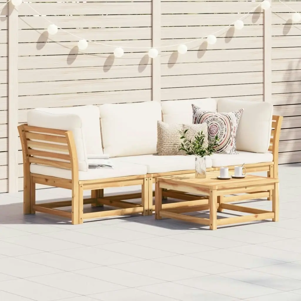 3 Piece Garden Lounge Set with Cushions Solid Wood Acacia 3214291