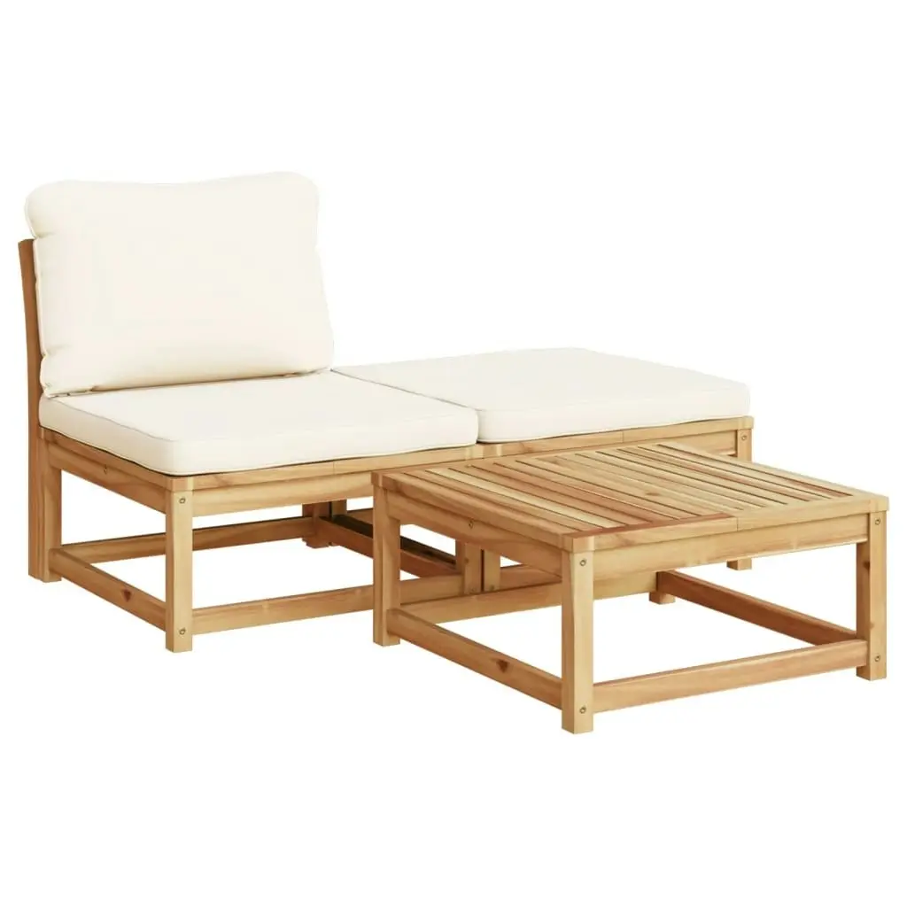 4 Piece Garden Lounge Set with Cushions Solid Wood Acacia 3214284