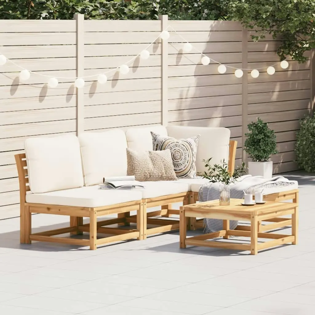 5 Piece Garden Lounge Set with Cushions Solid Wood Acacia 3214285