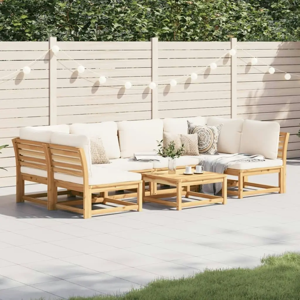 7 Piece Garden Lounge Set with Cushions Solid Wood Acacia 3214300