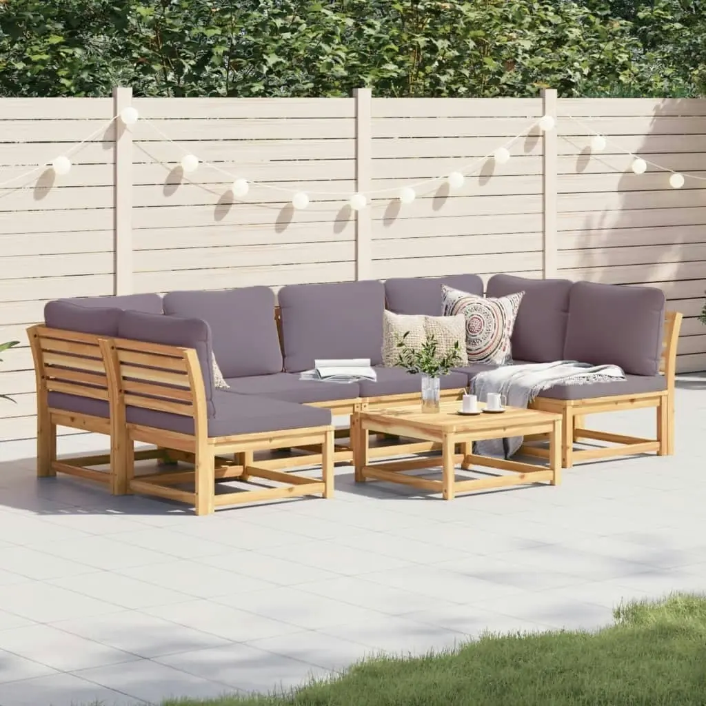 7 Piece Garden Lounge Set with Cushions Solid Wood Acacia 3214323