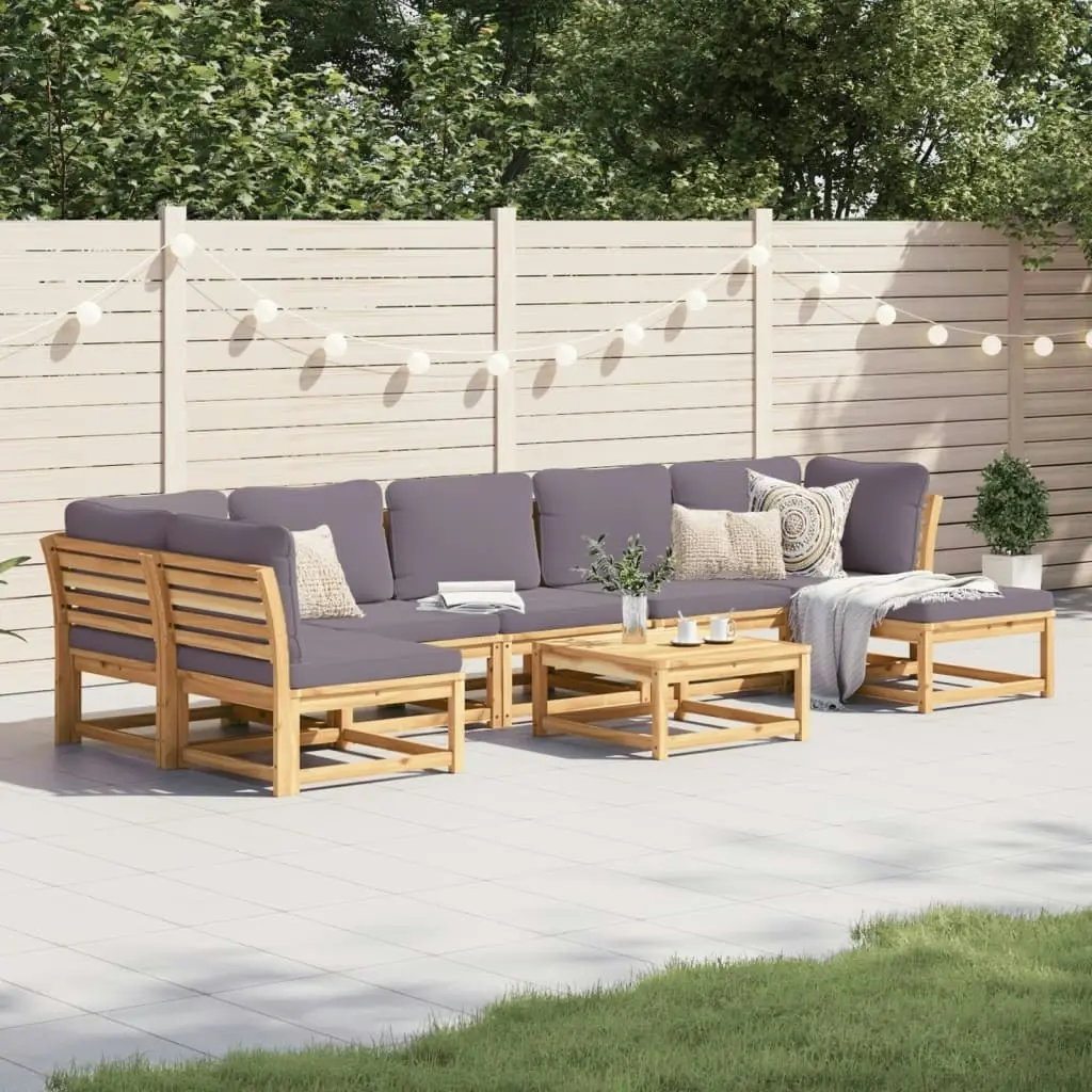 8 Piece Garden Lounge Set with Cushions Solid Wood Acacia 3214328