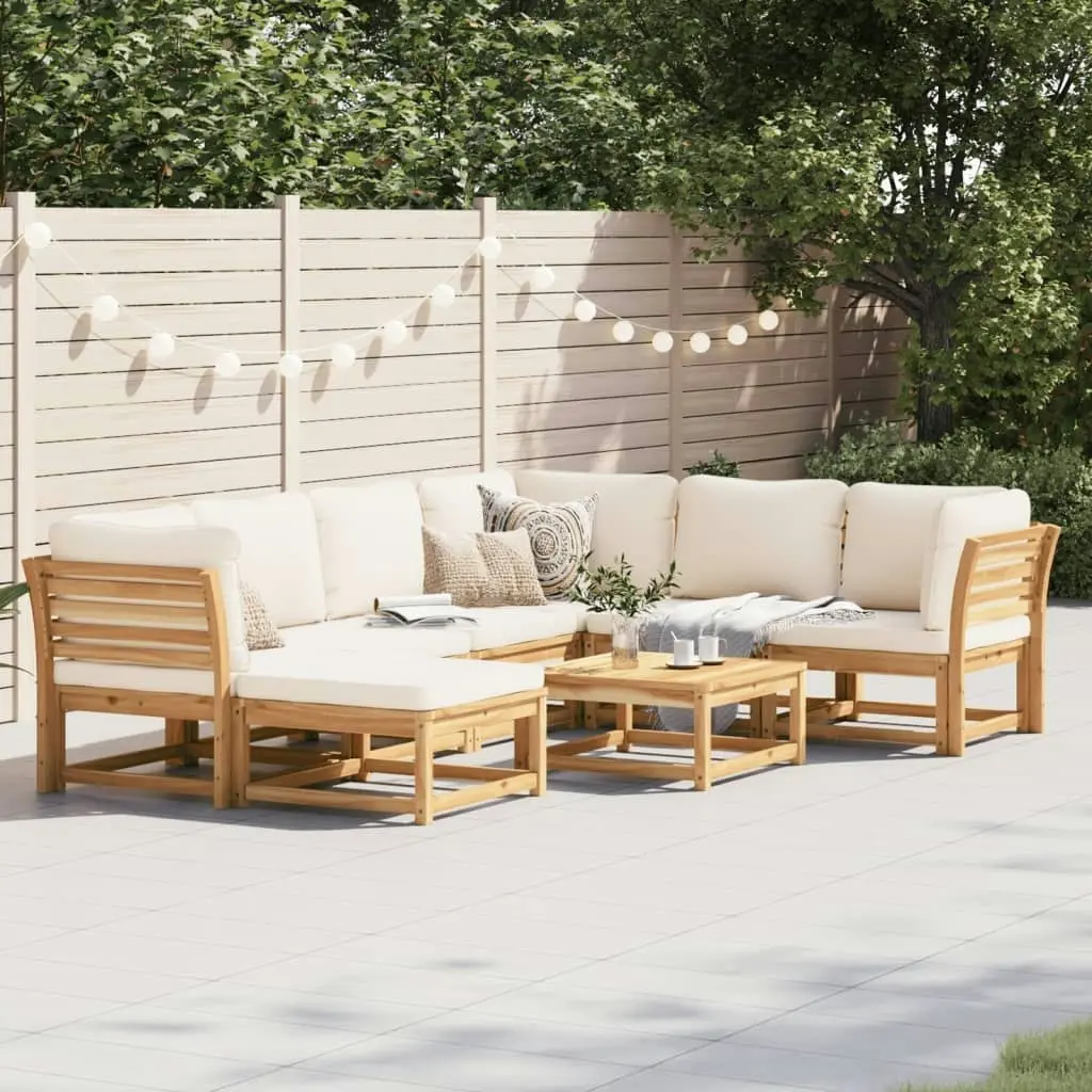 8 Piece Garden Lounge Set with Cushions Solid Wood Acacia 3214295