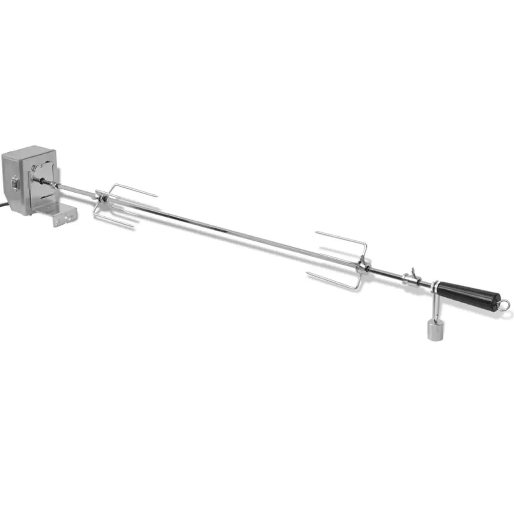 BBQ Rotisserie Spit with Professional Motor Steel 1200 mm 42245