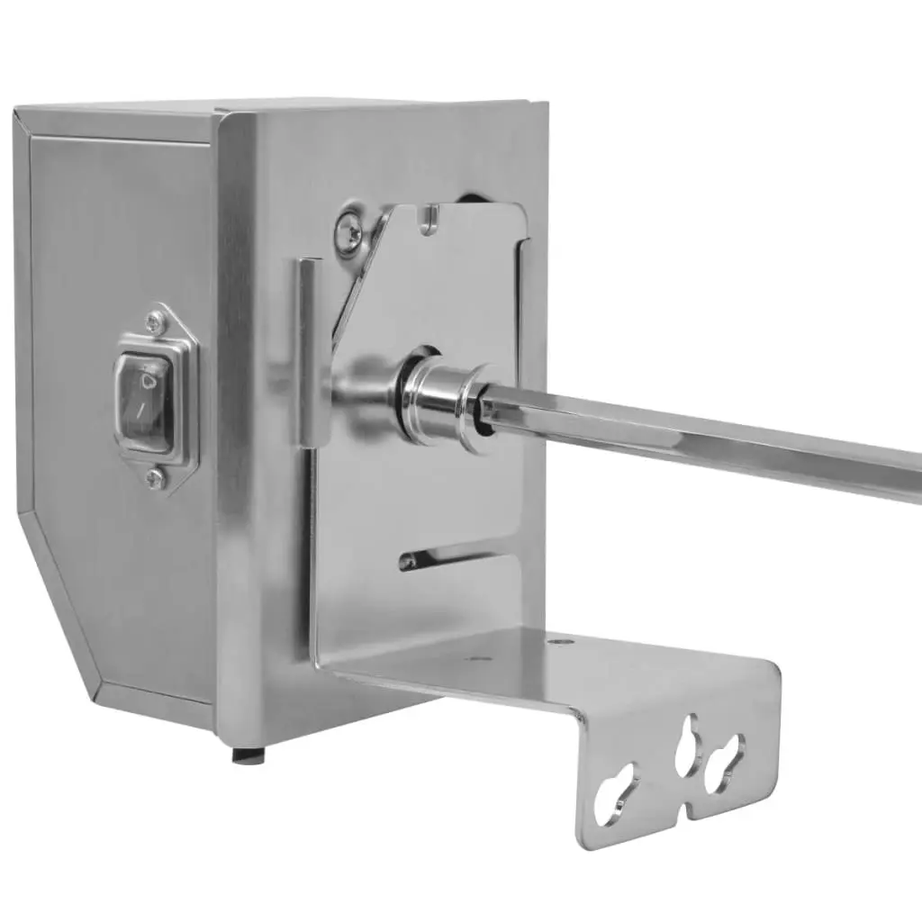 BBQ Rotisserie Spit with Professional Motor Steel 1200 mm 42245