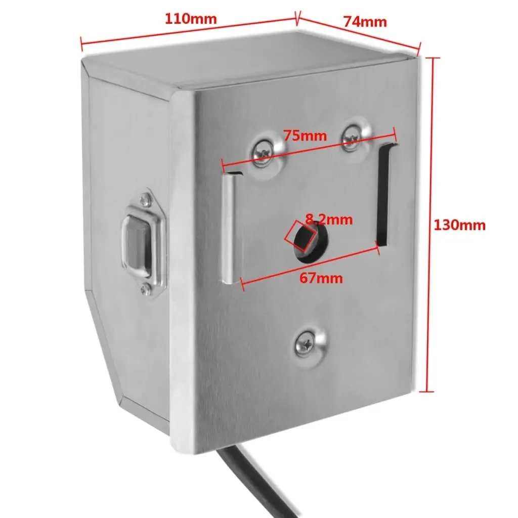 BBQ Rotisserie Spit with Professional Motor Steel 1200 mm 42245