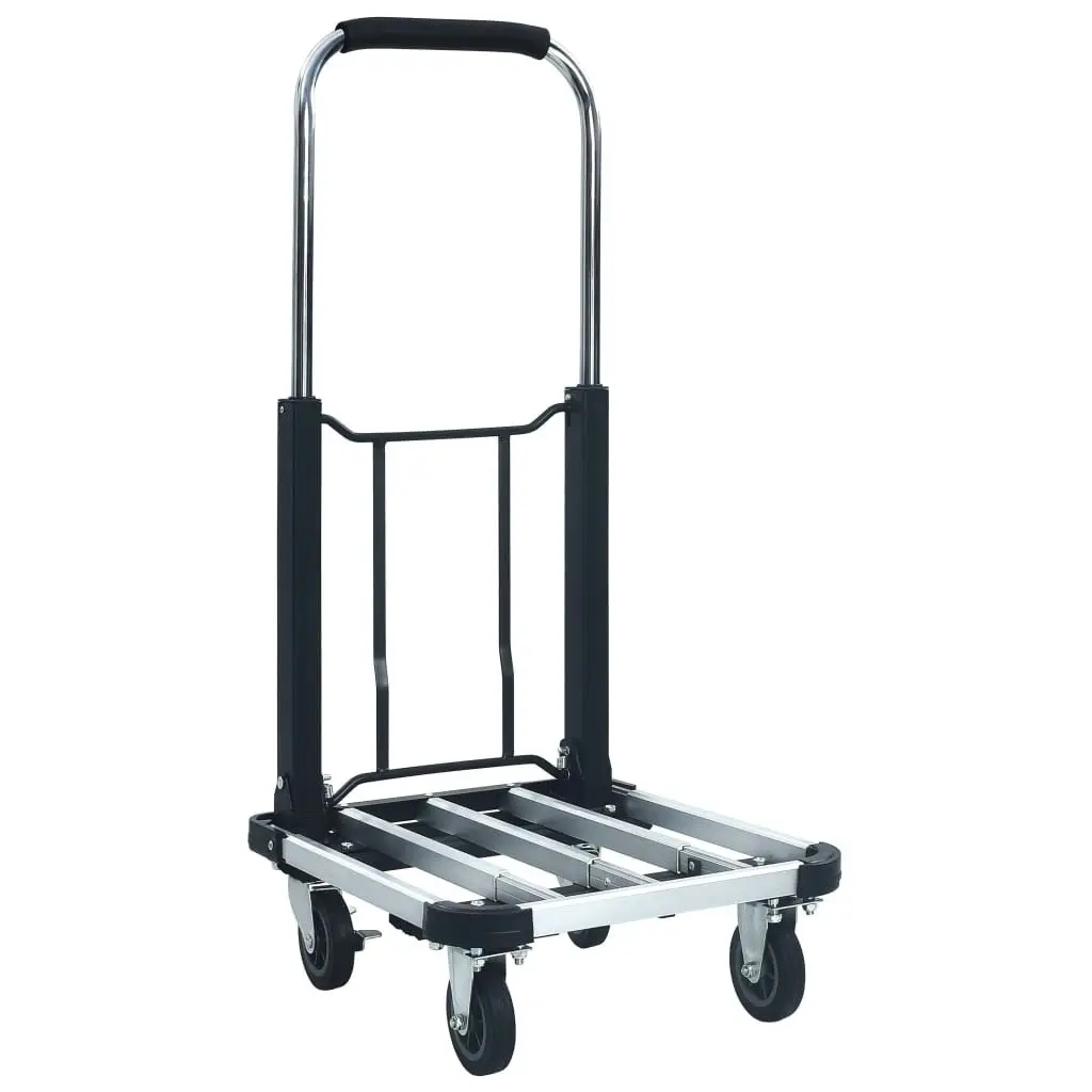 Foldable Transport Trolley 150 kg Aluminium Silver 146448