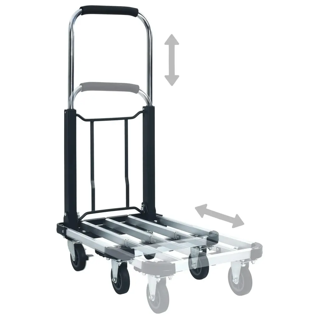 Foldable Transport Trolley 150 kg Aluminium Silver 146448