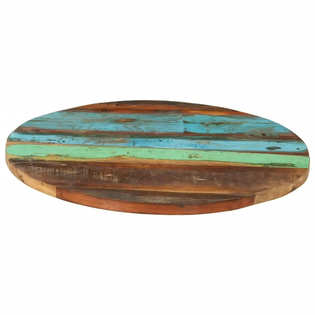 Round Table Top 60 cm 25-27 mm Solid Reclaimed Wood 286038