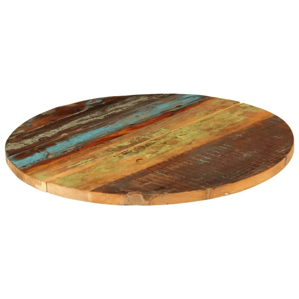 Round Table Top 60 cm 25-27 mm Solid Reclaimed Wood 286038