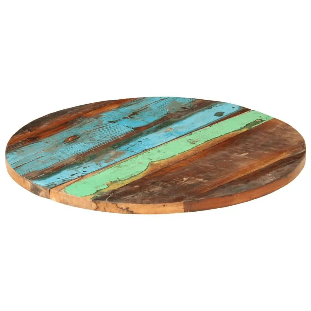 Round Table Top 60 cm 25-27 mm Solid Reclaimed Wood 286038