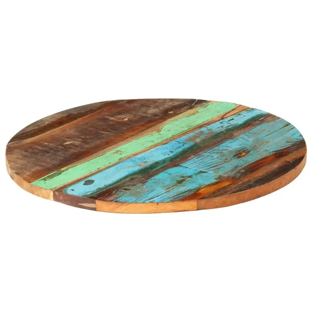 Round Table Top 60 cm 25-27 mm Solid Reclaimed Wood 286038