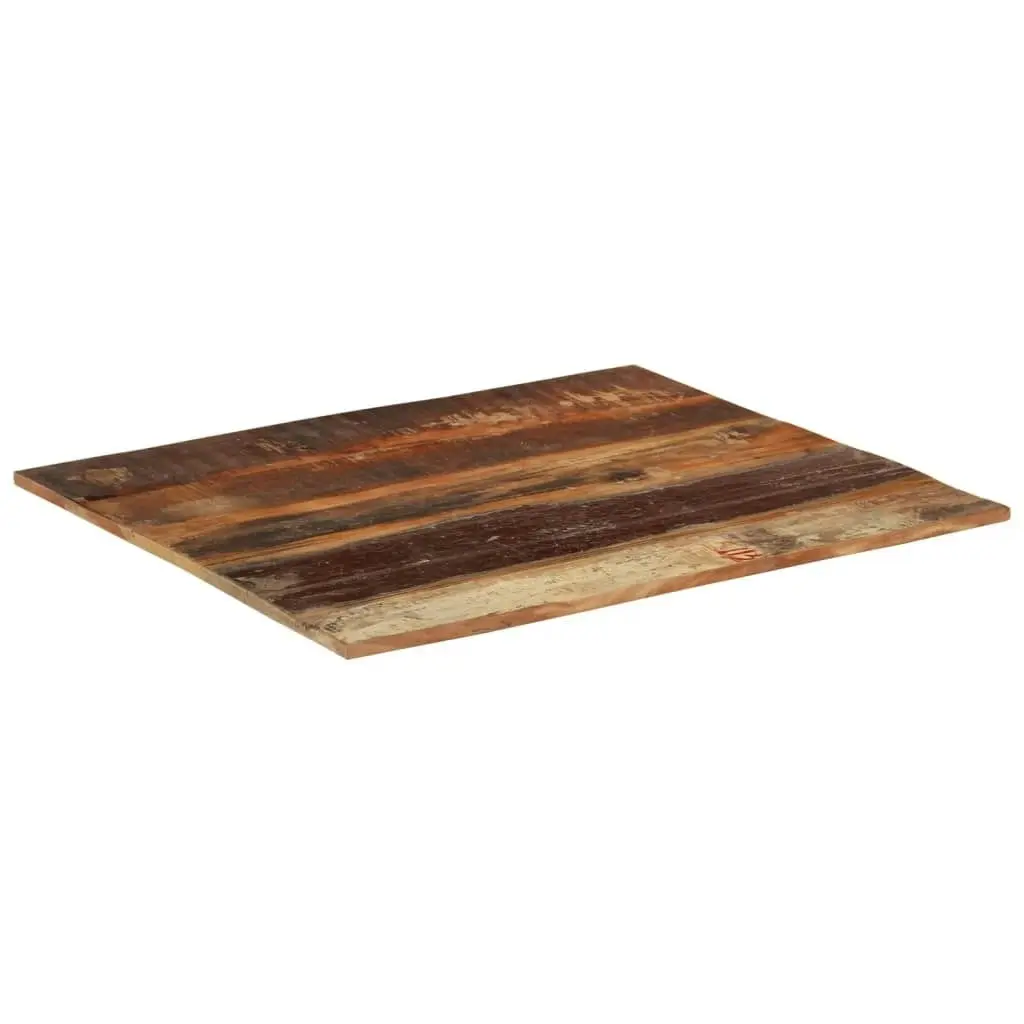 Rectangular Table Top 70x80 cm 15-16 mm Solid Wood Reclaimed 286049