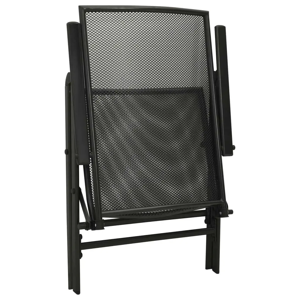 Reclining Garden Chair Set 5 Piece Anthracite Powder-coated Steel 3283761