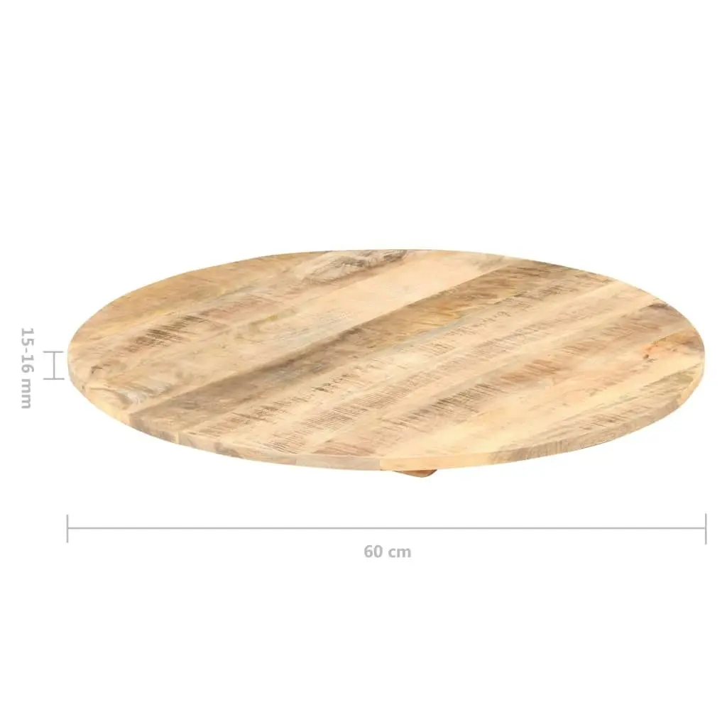 Table Top Solid Mango Wood Round 15-16 mm 60 cm 286001