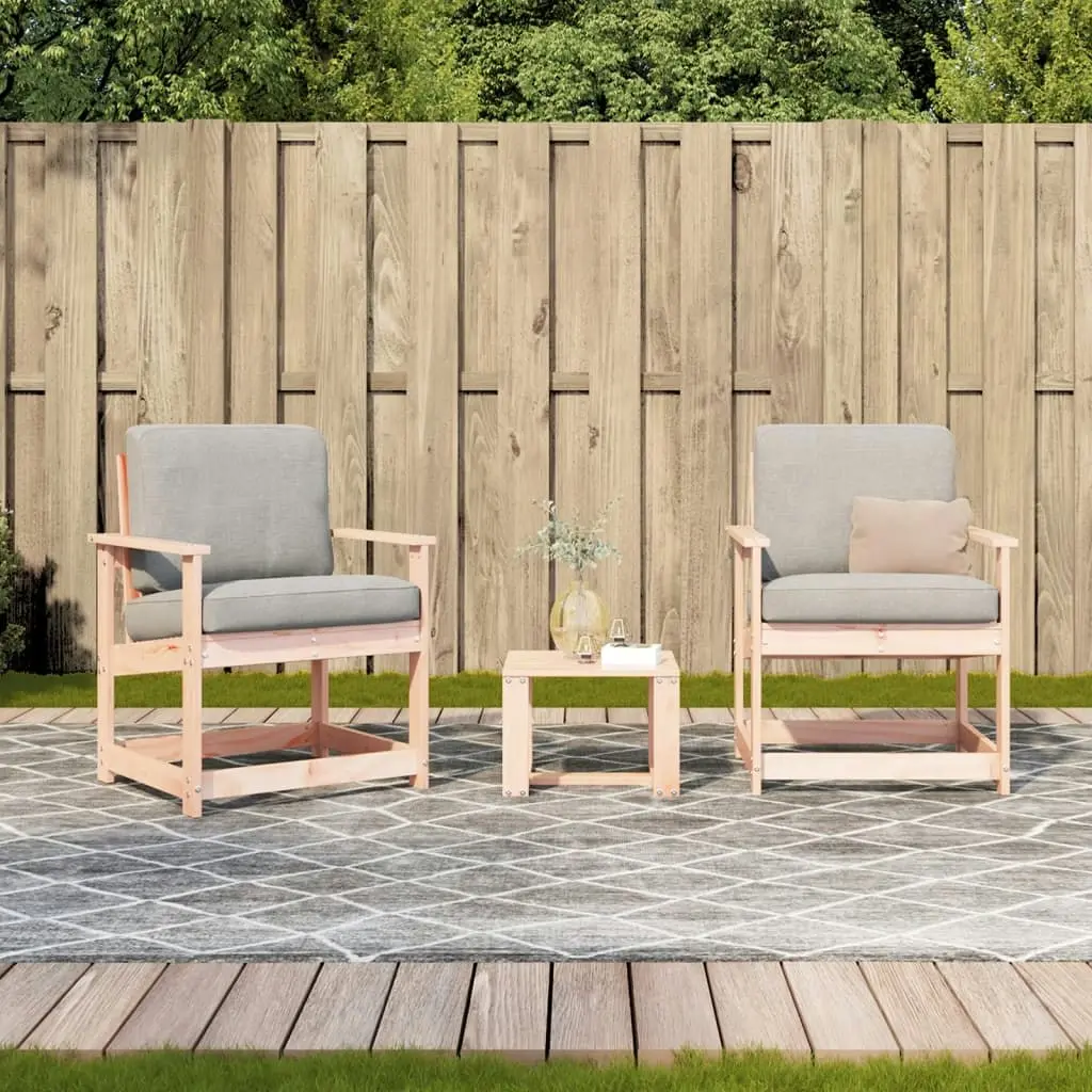 3 Piece Garden Lounge Set Solid Wood Douglas 832633