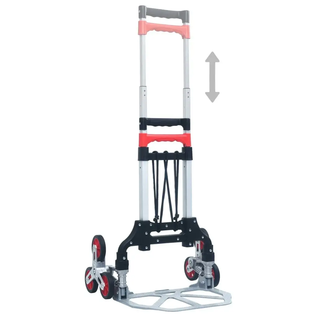 Foldable Stair Transport Trolley 70 kg Aluminium Silver 146445