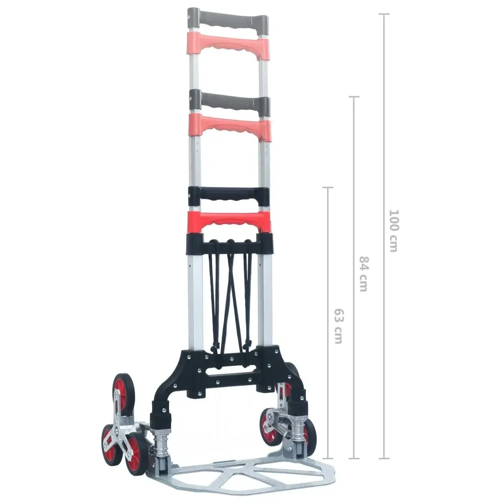 Foldable Stair Transport Trolley 70 kg Aluminium Silver 146445