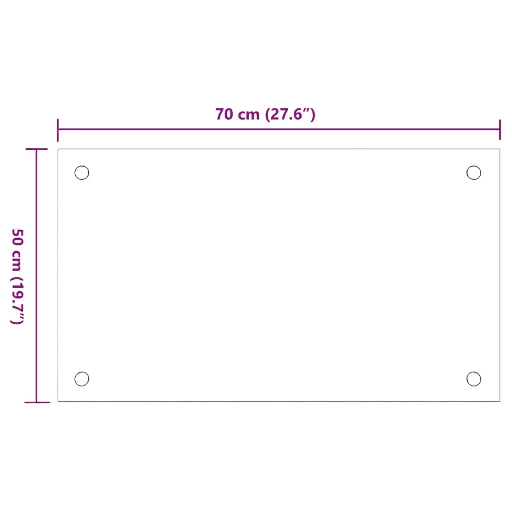 Kitchen Backsplashes 2 pcs Black 70x50 cm Tempered Glass 3315796