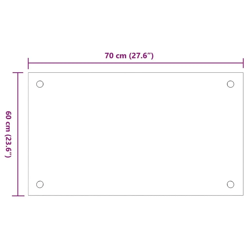 Kitchen Backsplashes 2 pcs Black 70x60 cm Tempered Glass 3315797