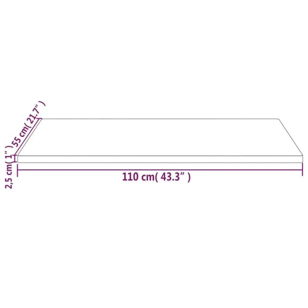 Table Top 110x55x2.5 cm Solid Wood Pine Rectangular 824410